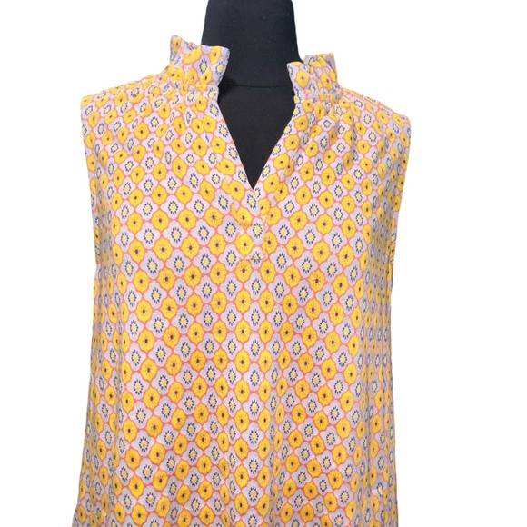 Tyler Boe V Neck Sleeveless Poppy Jacquard Retro Dress size Medium - Picture 2 of 10